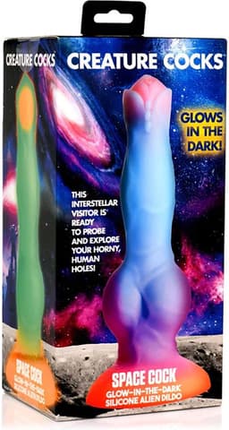 XR Brands Glow-in-the-dark Siliconen Alien Dildo — thumbnail 4