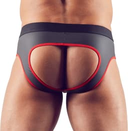 Slip Met Open Achterkant - Zwart/Rood — thumbnail 1