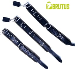 BRUTUS LEATHER - Leren Enkelboeien- Zwart/Zwart — thumbnail 2