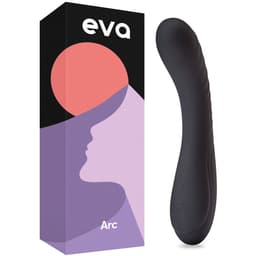 Eva® Arc - Gebogen Design Vibrator - Intense Clitoris & G-spot Stimulator - Spannende Luisterverhalen - Vibrators voor Vrouwen & Koppels - Stijlvolle Dildo - Premium Sex Toys voor Vrouwen - Cadeau voor vrouw - Obsidian Black — thumbnail 1