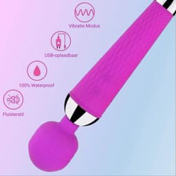 Magic Wand Vibrator - G Spot Vibrator & Clitoris Stimulator voor vrouwen - Oplaadbaar & Hypoallergeen - Sex Toys ook voor Koppels - Paars — thumbnail 3