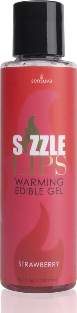 Sensuva - Sizzle Lips Verwarmende Eetbare Gel Aardbei 125 ml — thumbnail 1