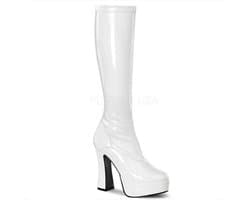 Pleaser - ELECTRA-2000Z Kniehoge laarzen - US 10 - 40 Shoes - Wit