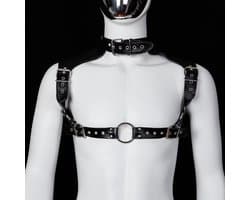 Banoch | Chest collar harness Raigel - imitatie leer harnas voor man