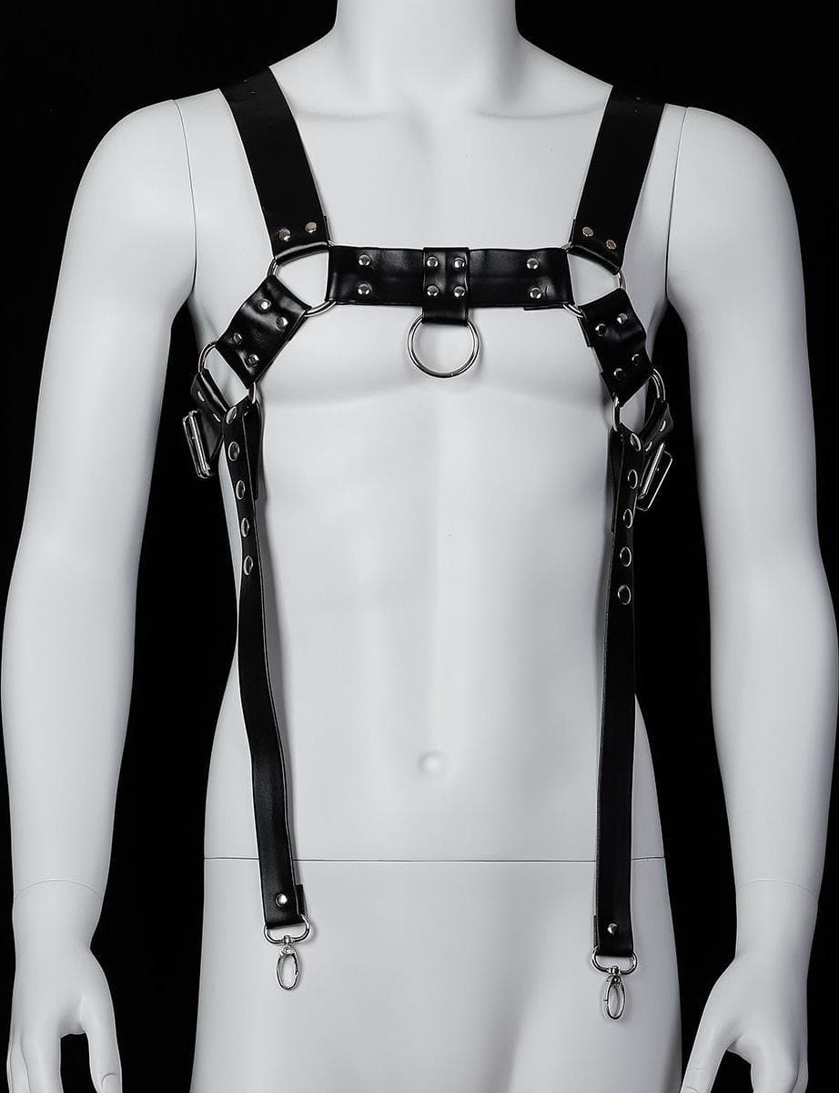 Banoch | Chest harness Raiko - imitatie leer harnas voor man — afbeelding 1