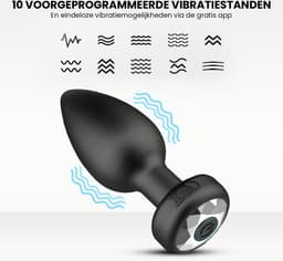 LoveVlijt - Vibrerende Buttplug met App - Wereldwijd Bereik - Sex Toys voor Koppels, Mannen en Vrouwen - Op Afstand te Besturen - Anaal Dildo - Waterdicht - Anaal Vibrator - Buttplug - Anale Speeltjes - Inclusief Bullet Vibrator - Intense Orgasmes — thumbnail 4