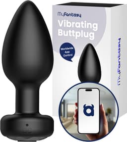 MyFantasy Vibrerende Buttplug met App - Abonnementsvrij en Wereldwijd Bestuurbaar - Sex Toys voor Koppels - Mannen - Vrouwen - Kamasutra Seksspeeltjes - Anaal Vibrator plug - Vibrators voor hem of haar - Zwart — thumbnail 1