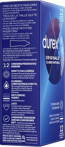 Durex - Originals Classic Natural Condooms 12 st. — thumbnail 2