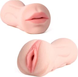 TRY. Amber - Masturbator - Pocket Pussy - Sex Toy - 2 in 1 - Vagina & Mond - 21 cm — thumbnail 2