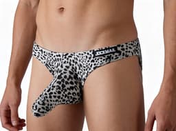 Heren slip luipaard - Gesloten slurf - Erotische string - Pouch — thumbnail 3