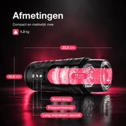 Jespro automatische Blowjob Simulator - 14 standen - Masturbator voor man - Voor mannen elektrisch - Verwarming - Sex toys - Penis vibrator - Vagina - Pocket pussy — thumbnail 5