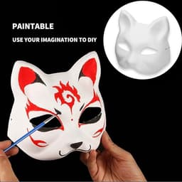 10 witte, zelf te beschilderen maskers — Cosplay-rekwisieten — Feest, verkleedpartij, orkmaskers — Handgemaakte papieren maskers — thumbnail 2