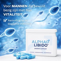 Alpha Libido - Sperma Support - Sperm Booster – Meer & Betere Spermakwaliteit | Ondersteunt Mannelijke Vruchtbaarheid & Testosteron | 60 Pillen — thumbnail 2
