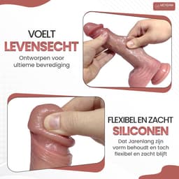ME'ADAM - XXL Siliconen Vibrator - Dildo met Zuignap en Afstandsbediening - Krachtige Vibraties - Vaginaal & Anaal - Sextoys — thumbnail 2