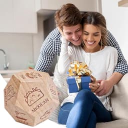 Houten Dobbelstenen - Date Night Spel - Romantische Avonden - 12 Voedselmotieven - 3x3x3 cm - Meerkleurig — thumbnail 2