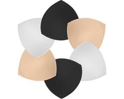 Ademende Driehoekige Bh Inlegstukken in Huidkleur - Verwijderbare Borstpads voor Dames en Meisjes, Ideaal voor Badmode en Casual Draagcomfort