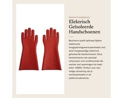 Dailygoods - Elektrisch Geïsoleerde Handschoenen - Hoogspanningshandschoenen - Veiligheid voor Elektrisch Werk - 375 mm - Isolerende Handschoenen - Be...
