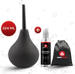 Quick Relief Cleaning Bulb™ - Anaal Douche - 224ml - Intieme Reiniging – Anal Douche – Klysma – Anaaldouche - Anaal reinigen + Glijmiddel 150ml — thumbnail 1