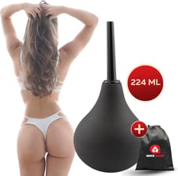 Quick Relief Cleaning Bulb™ - Anaal Douche - 224ml - Intieme Reiniging – Anal Douche – Klysma – Anaaldouche - Anaal reinigen - Zwart — thumbnail 1