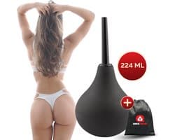 Quick Relief Cleaning Bulb™ - Anaal Douche - 224ml - Intieme Reiniging – Anal Douche – Klysma – Anaaldouche - Anaal reinigen - Zwart