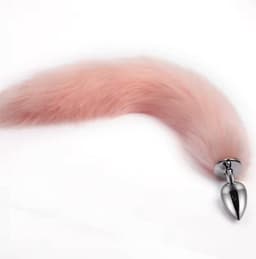 Roze buttplug met fluffy staart - Vossenstaart buttplug - Foxtail - Anale Buttplug - Unisex - Vossenstaart - Lichtroze - Sekstoy - Sexspeeltje - Unisex - CHPN — thumbnail 1