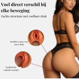 Pillow Pleasure® Sabrina – Masturbator voor man – Realistisch pocket pussy 2-in-1 – Sekstoys voor mannen – Perfect voor beginners — thumbnail 4