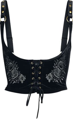 Killstar Nocturne Nights - A Devil'S Rose Underbust Corset Dames Korset - zwart - 3XL — thumbnail 1