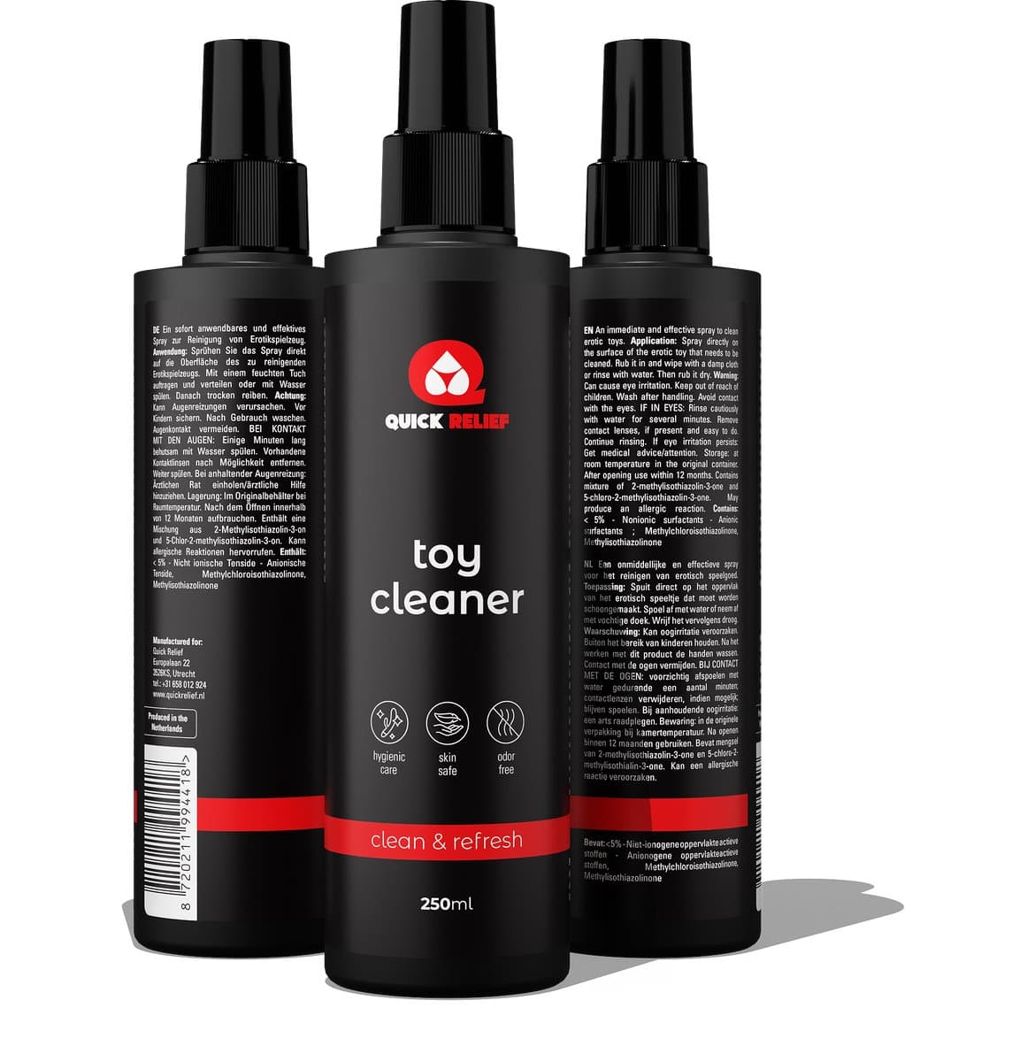 Quick Relief Toycleaner - Toy Cleaner - Toy Reiniger - Seksspeeltjes Reiniger - Intieme Verzorging - Toycleaner - Intieme Hygiene - 250 ml — afbeelding 1