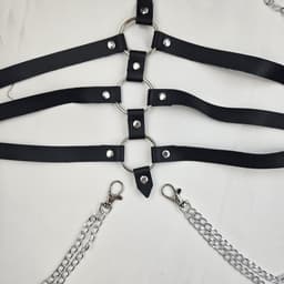 BamBella ® - Sexy Erotische bondage Lingerie onesize vrouw BDSM sm body zwart dames pak — thumbnail 3