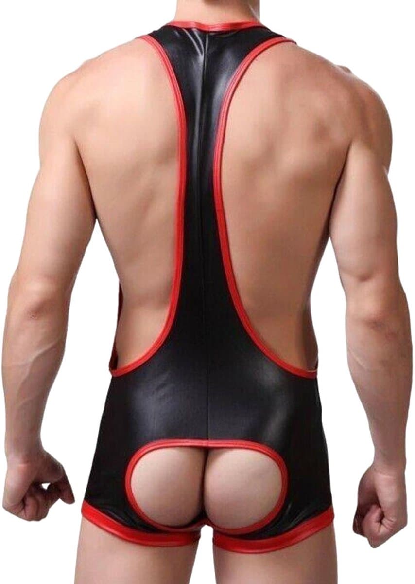 Heren jumpsuit open billen - Open catsuit - Erotisch en sexy - BDSM - tot 95KG — afbeelding 1