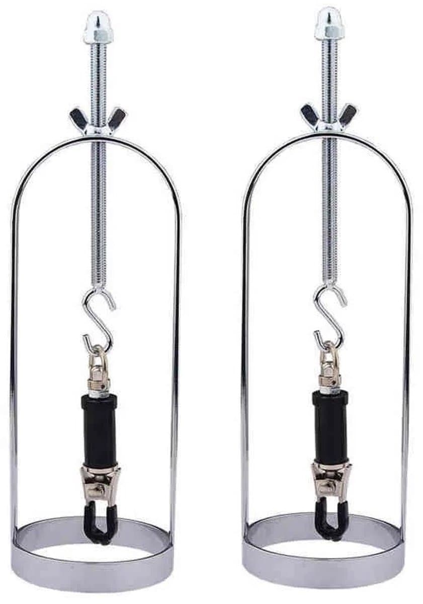 Nooitmeersaai - Tepelstretchers kooi met tepelklem - Metaal - Zilver - 300 gram — afbeelding 1