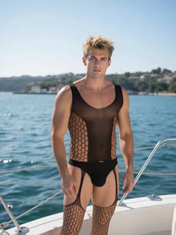 LekkerStout Jarretelbody voor Hem - Zwart - Sexy Herenlingerie | S-L | ( LS156 ) — thumbnail 2