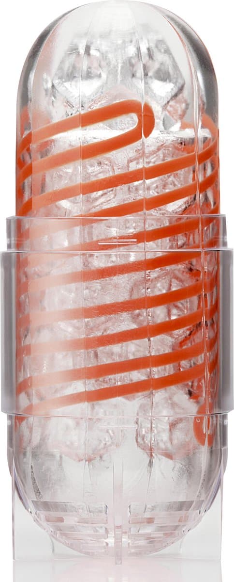 Tenga - Spinner 02 Hexa Masturbator - Transparant/Oranje — afbeelding 1