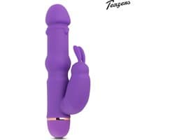 Teazers - Siliconen Rabbit Vibrator - Vibrators voor Vrouwen - Dildo - Vibrators - Tarzan Vibrator - Sex Toys - 20 Vibratiestanden - Sex Toys voor Vrouwen - Paars