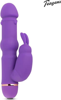 Teazers - Siliconen Rabbit Vibrator - Vibrators voor Vrouwen - Dildo - Vibrators - Tarzan Vibrator - Sex Toys - 20 Vibratiestanden - Sex Toys voor Vrouwen - Paars — thumbnail 1