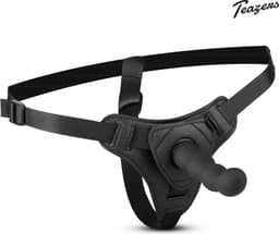 Teazers - Siliconen Strap On - Voor Pegging - Sex Toys voor Vrouwen - LHBTIQ - Strapon - Strapon Voorbinddildo - Zwart — thumbnail 1