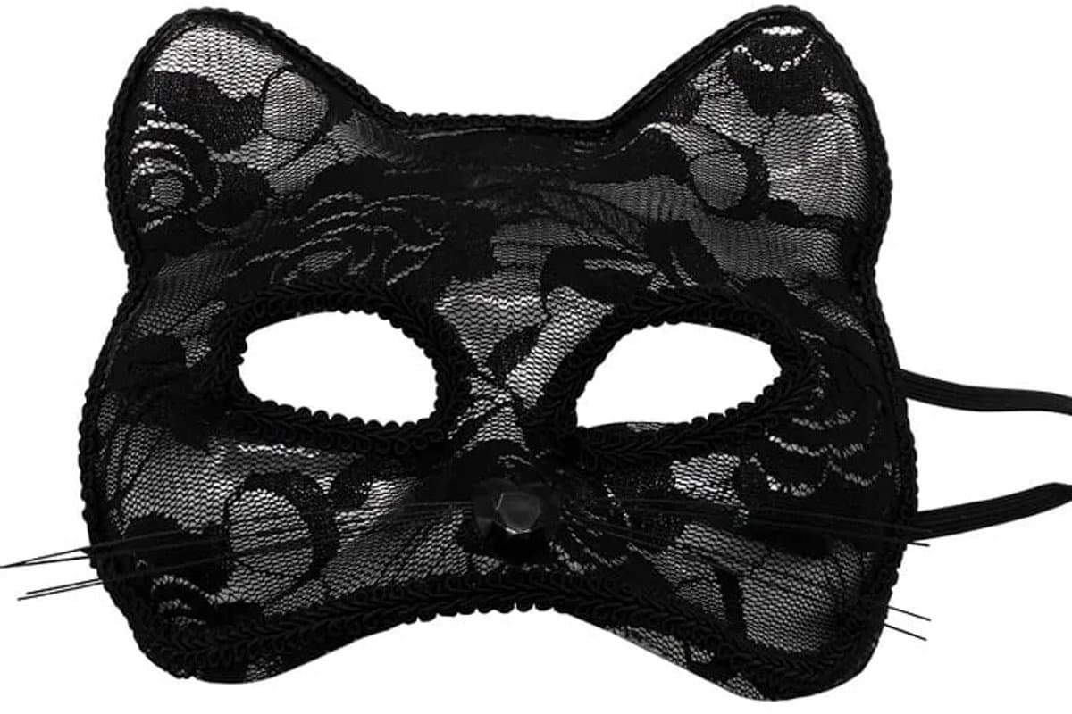 Kattenmasker met kant - Roleplay - Sexy - Sextoys — afbeelding 1