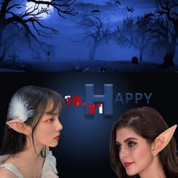 2 paar - Halloween elfenoren - cos rekwisieten - Avatar elfenoren - nep oren van goblins - huidskleur 10 cm - geschikt voor Halloween-kerstfeestjes — thumbnail 3
