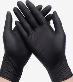100x Wegwerp Handschoenen - Nitrile - Zwart - Powder Free - Latex free - Maat M — thumbnail 2