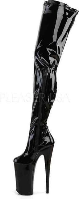 Pleaser - BEYOND4000 Plateau Overknee Laarzen - Paaldans schoenen - 42 Shoes - Zwart — thumbnail 3