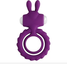 Quick Relief Duo Rabbit Vibrator™ - Cockring - Cock Ring Vibrerend - Penis Ring - Sex Toys voor Mannen en Vrouwen - Verstelbaar - Siliconen — thumbnail 2