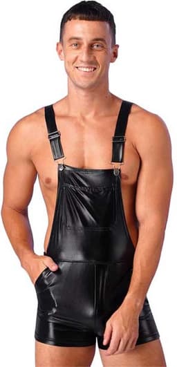 Erotische jarretel overall heren - Jumpsuit - Festival - BDSM - PU Leder — thumbnail 4