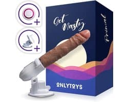 ONLYTOYS® Primal - Premium 3 In 1 Stotende Dildo Met Zuignap - Vibrator Realistisch Met Afstandsbediening & Warmtefunctie - Vibrators Voor Koppels & Vrouwen