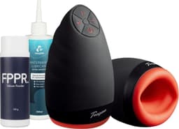 Teazers - Orale Masturbator - Masturbator - Oplaadbaar - Waterbasis - Sex Toys voor Mannen - Masturbator voor Man - Masturbators - Masturbator - EasyGlide - Glijmiddel voor de Masturbator - 250ml - FPPR. - Masturbator Onderhoudspoeder — thumbnail 1