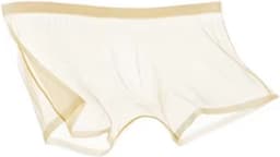 Transparante Heren Ondergoed Beige - Doorschijnend Boxershort - Mesh Onderbroek - Lingerie — thumbnail 3