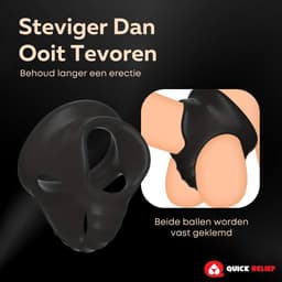 Quick Relief Cockring Essential™ - Cockring - Siliconen - Penis Ring - Cock Ring - Sex toys - Seksspeeltje voor Mannen - Sex Toy — thumbnail 3