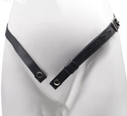 DOWO® - Chastity Cage Waist Strap - Kuisheids Riem - Belt voor Peniskooi - PU - Zwart — thumbnail 2