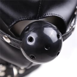 vscnovelty® - SM Masker GAG Premium | BDSM | kunstleer masker - Muilkorf - Nek ketting - Verstelbaar - fetish — thumbnail 4