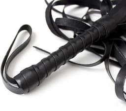 CHPN - Sex Zweep - Sex zweepje - BDSM - Sexspeeltje - SM zweepje - PU leer - Kinky zweep - Whip - Zwart - Unisex — thumbnail 3