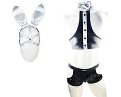 BNDGx® Sexy Cosplay Rollenspel kleding - Onesize - outfit heren bunny zwart wit set konijn